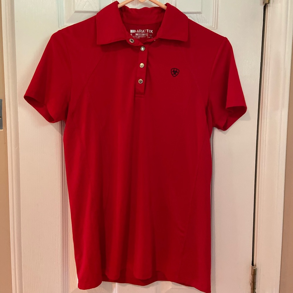 Ariat Heat Series Red Polo Medium